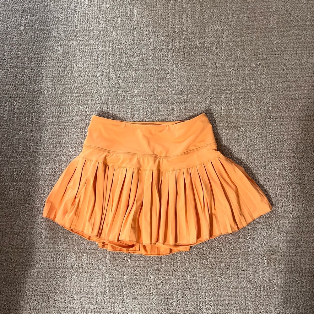 Gold Hinge Skirt - Vibrant Orange
